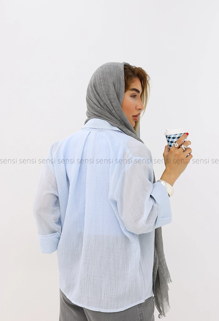 شومیز زنانه شیشه ای پشت پیله کد1005871